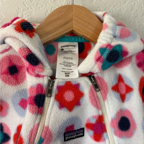 Patagonia Infant Fleece Onesie with Colorful Pattern - Picture 2 of 3